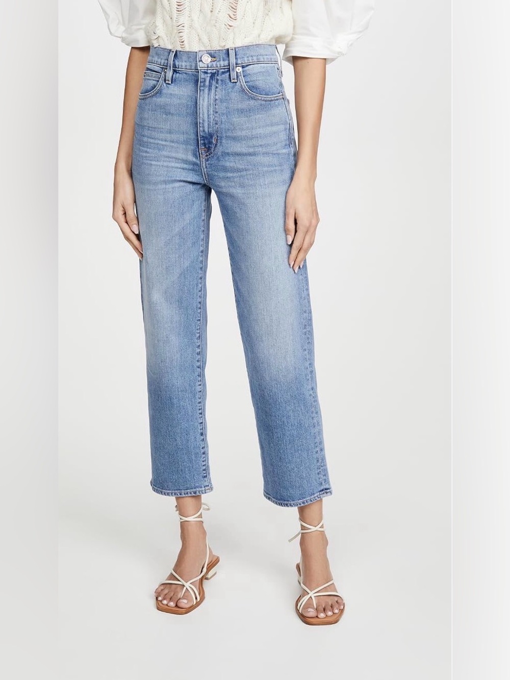 SLVRLAKE London Crop Jean in Love Matters, Size 27